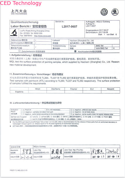 China HLS Coatings （Shanghai）Co.Ltd Certification